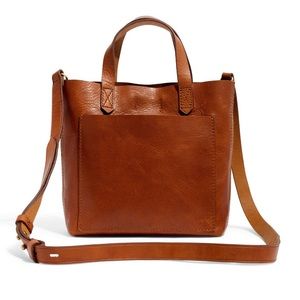 Madewell Small Transport Leather Crossbody English Saddle